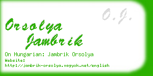 orsolya jambrik business card
